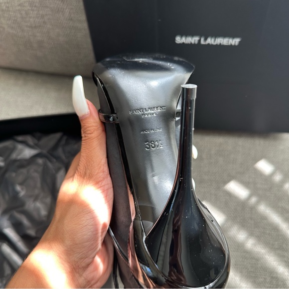 Saint Laurent Patent Leather Cassandra Heels - Picture 8 of 10